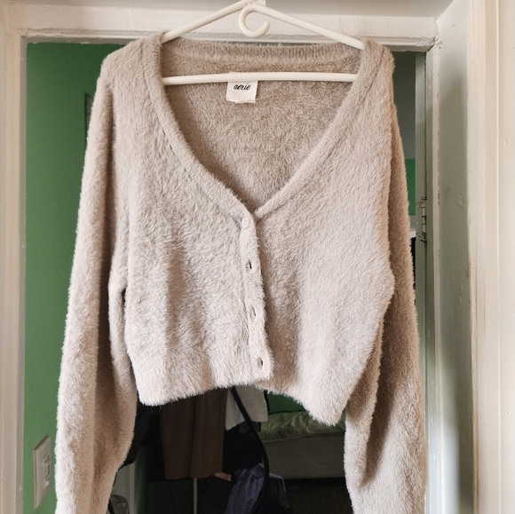 aerie Sweaters - Aerie women's button-down biege very soft elegant sweater.